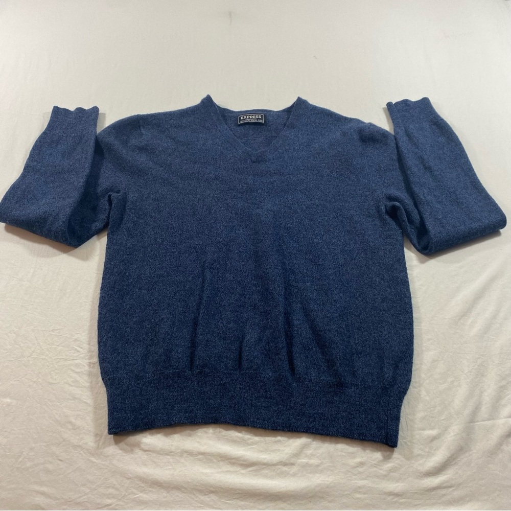 Express Express Merino Wool Navy V-Neck Sweater Women’s Small